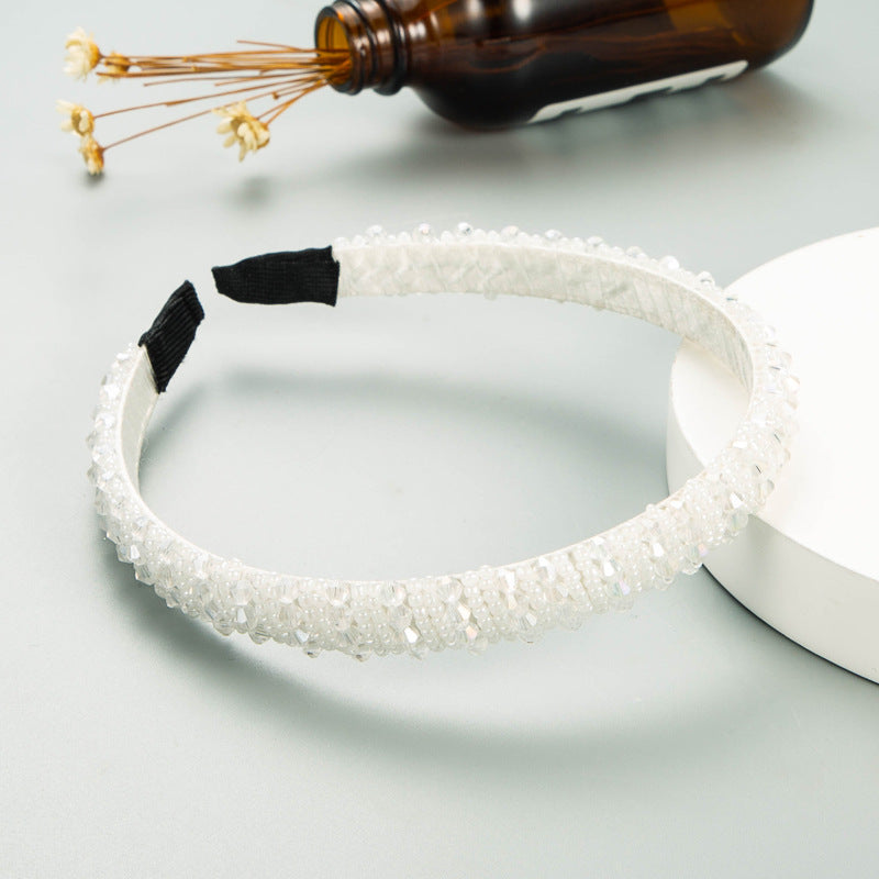 Washing Face Hair Band Thin Edge Handmade String Crystal Headband Fashion Hair Accessories Simple Hair Band