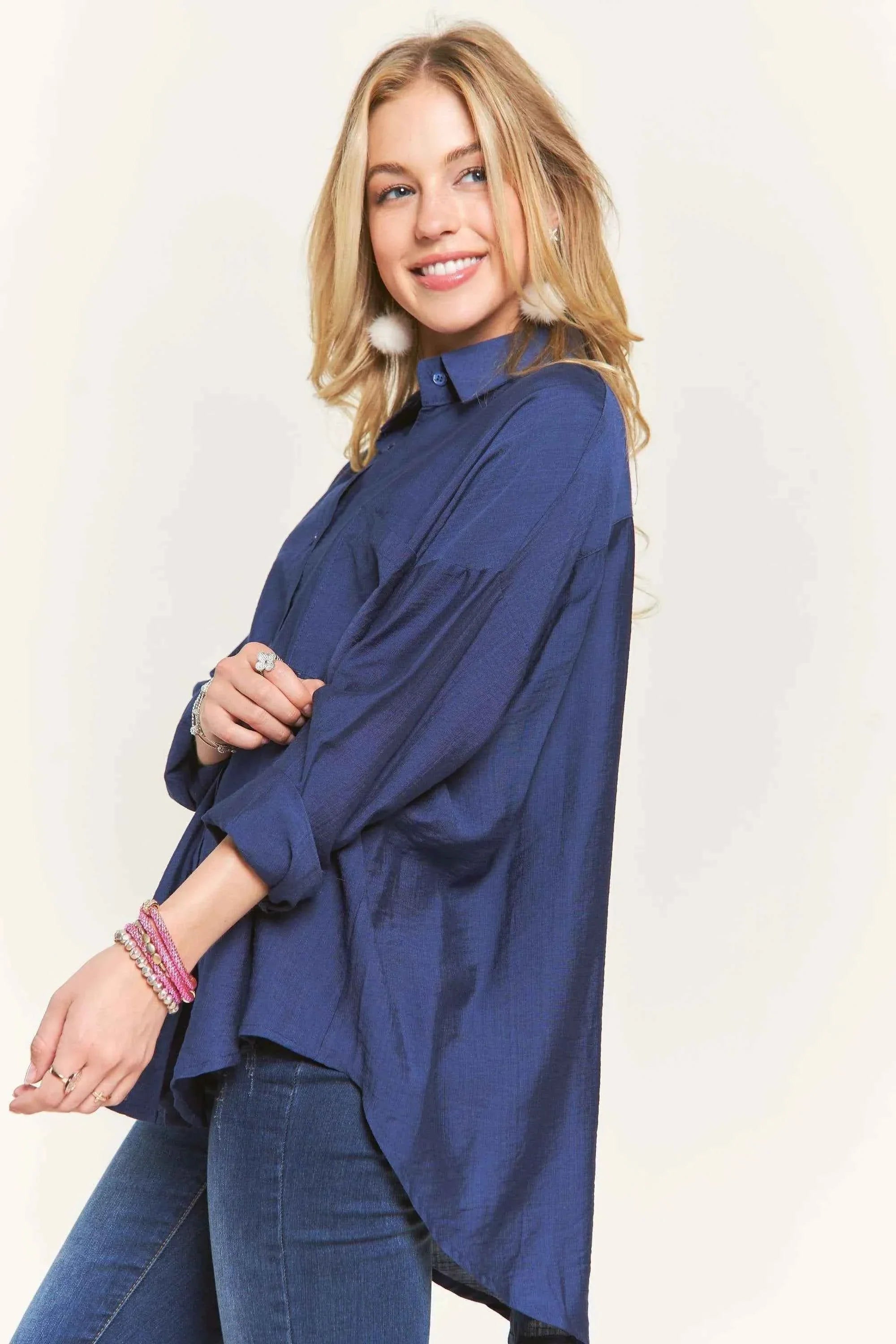 ADORA Button Down Linen Shirt for Women - Stylish Adora Linen Shirt Women Top