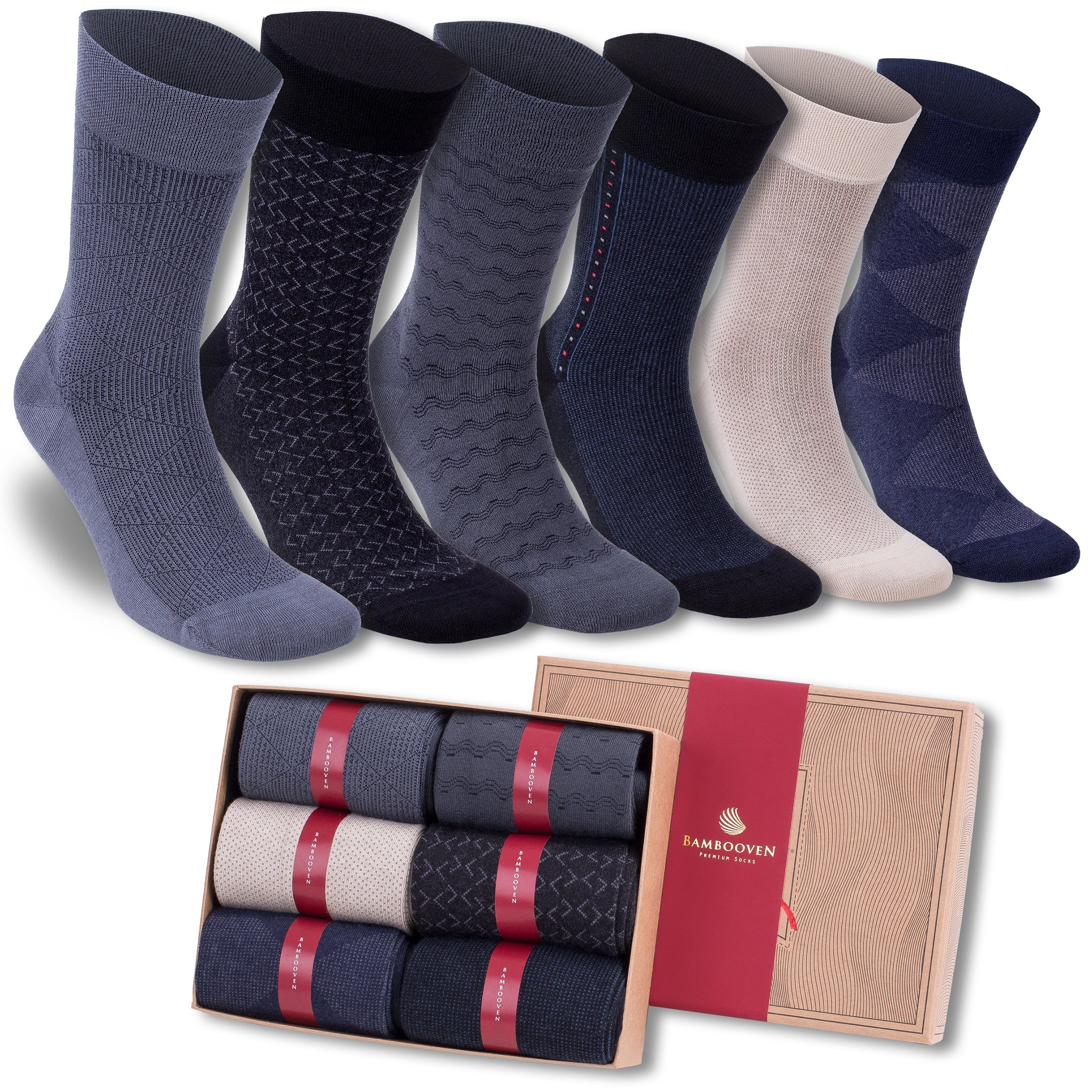 Men’s Bamboo Dress & Trouser Socks 6-Pack - 594