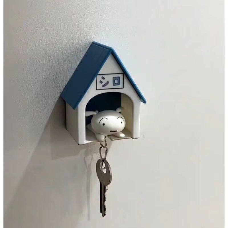 Crayon Shin chan couple keychain refrigerator sticker Simpson family flying house travel notes mobile castle couple pendant