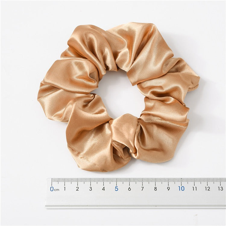 Women Silk Scrunchie Elastic Handmade Multicolor Hair Band Ponytail Holder Headband Hair Accessories 1PC Satin Silk Solid Colo