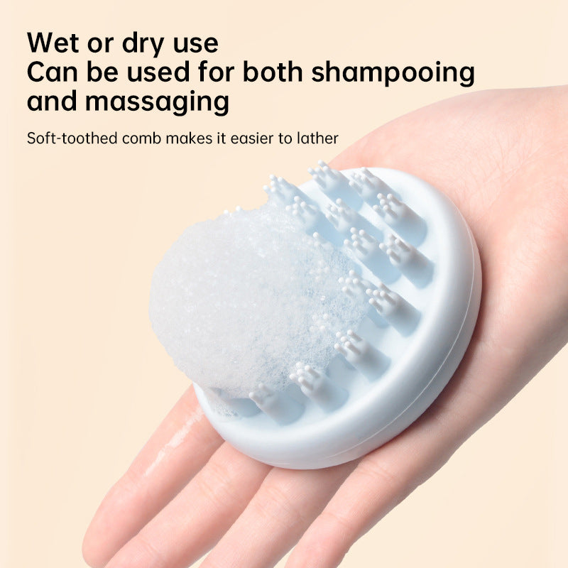 Baby Silicone Shampoo Scalp Massage Body Clean Scrub Feel Bath Brush