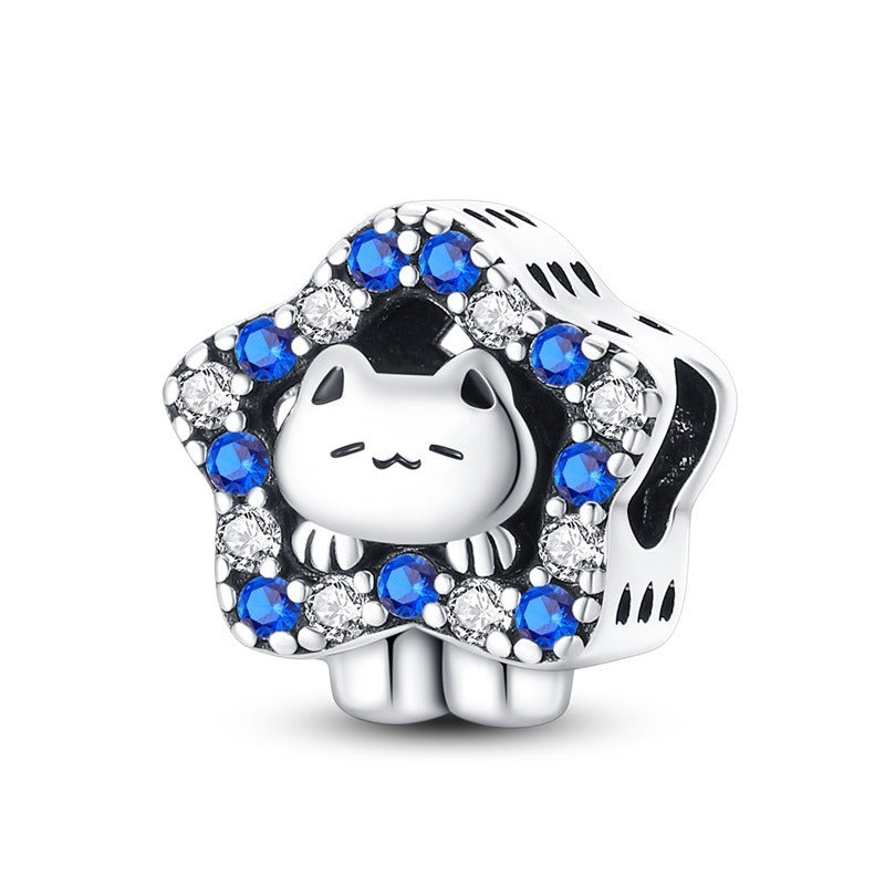 Butterfly flower thread safety bead fixing clip buckle string decoration