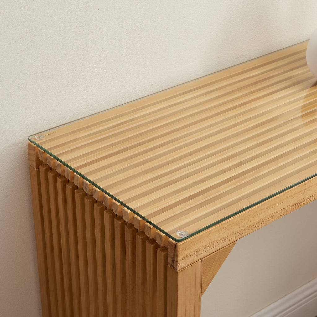 Dining Bench and Table, Pine Indoor Wood Bench for Entryway,Living Room,Kitchen and Bedroom Table (Nature, Long Bench & Table)