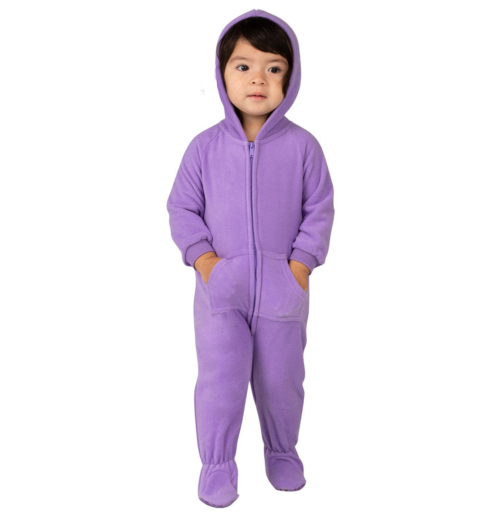 Family Matching Purple Rain Hoodie Fleece Onesie