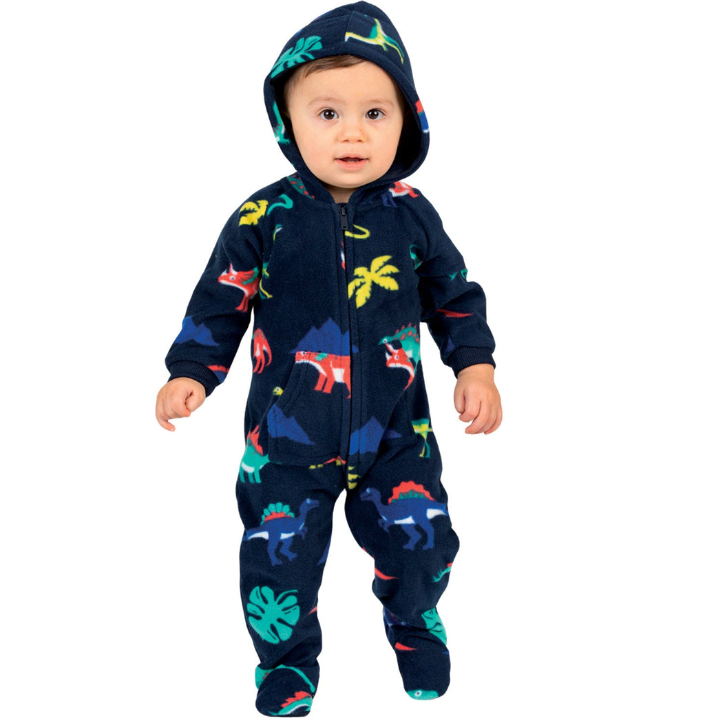 Family Matching Dinosaur Kingdom Hoodie Fleece Onesie