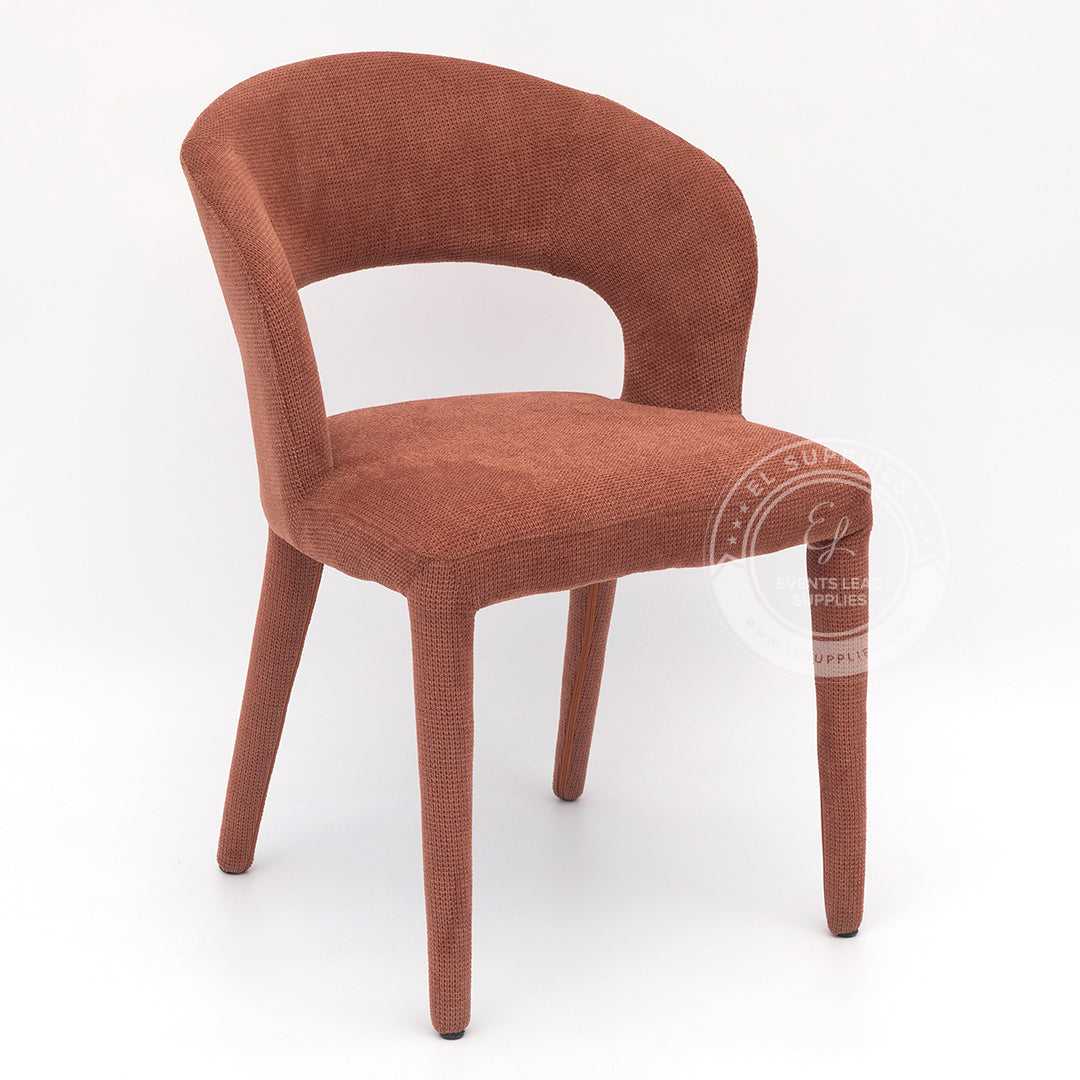 HADEEL Bright Mahogany Accent Chair