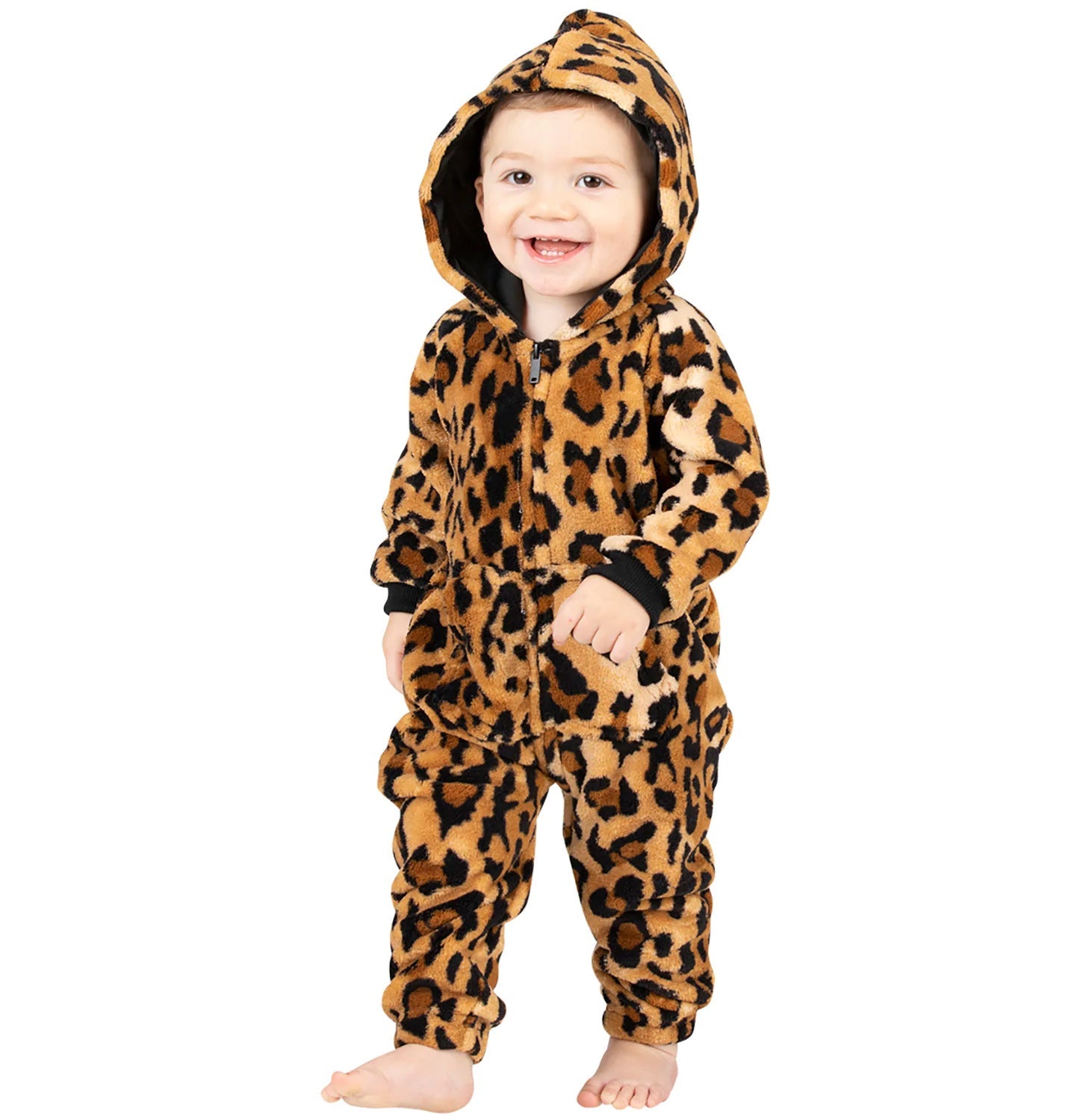 Family Matching Cheetah Spots Footless Chenille Onesie