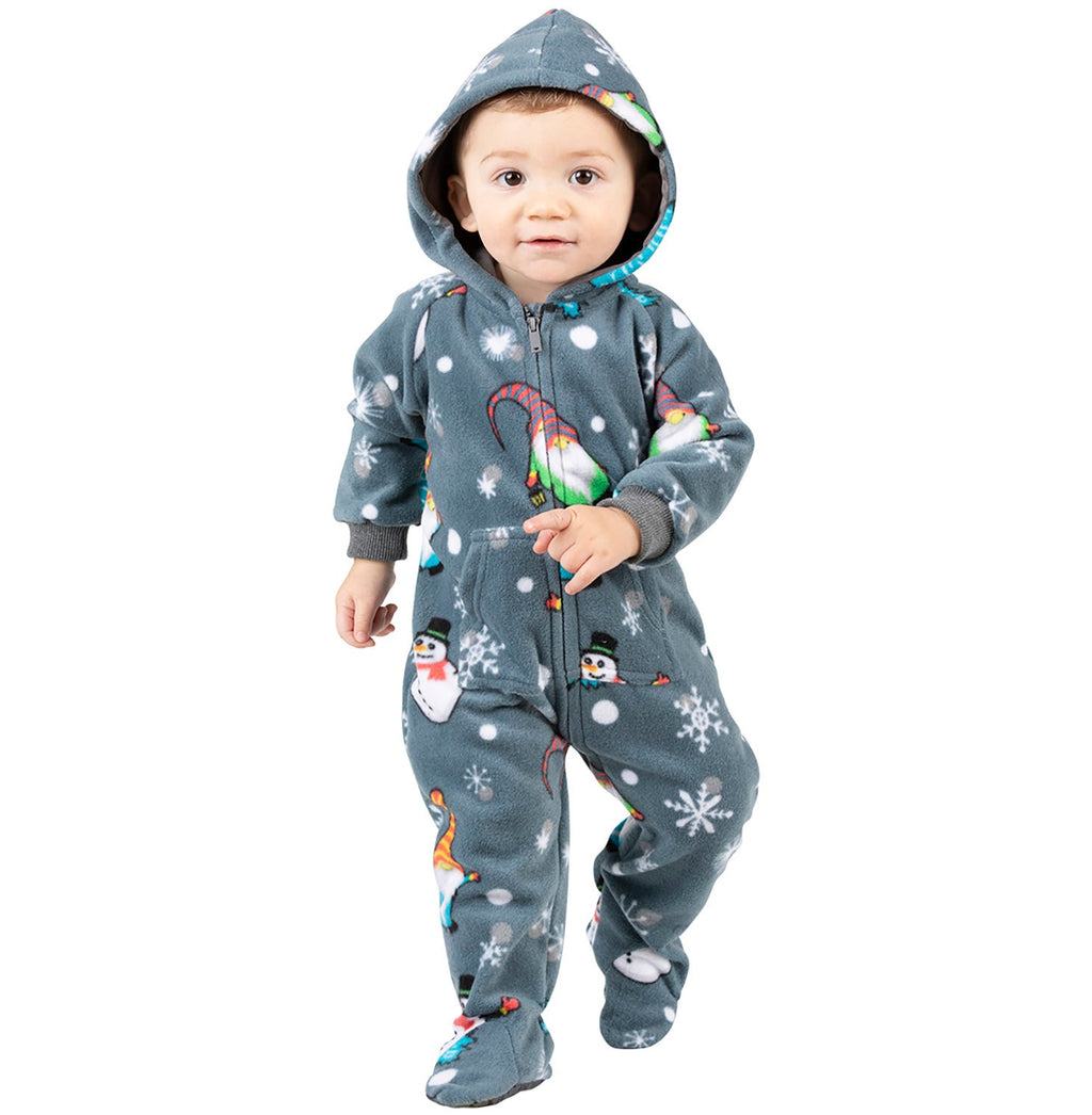Family Matching Gnomes Greeting Hoodie Fleece Onesie