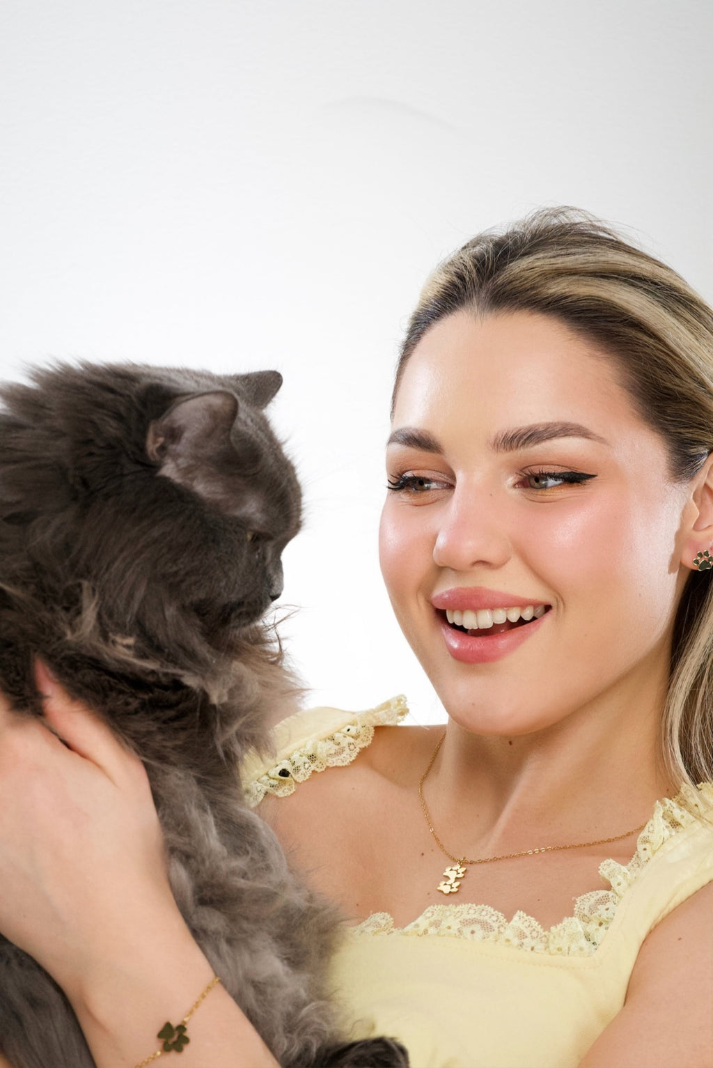 Fureverly Single Paw Print Link Chain Bracelet