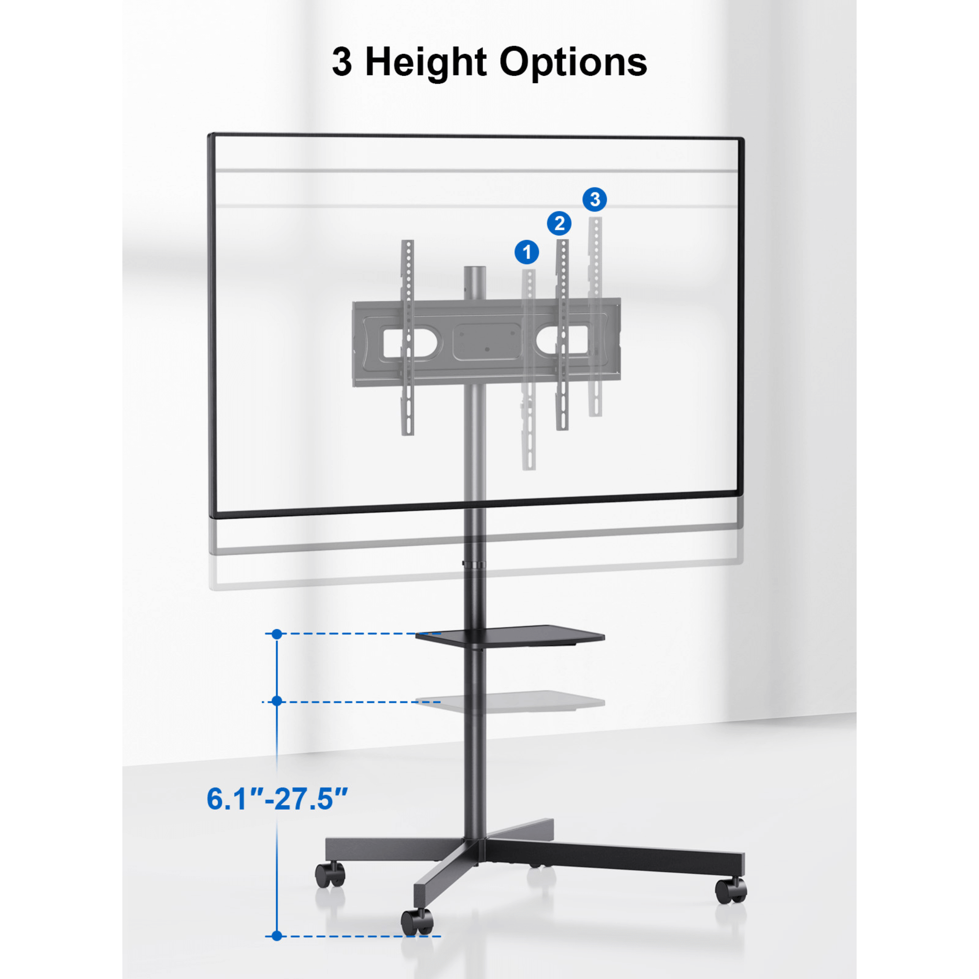 ErgoAV Movable Cart for TVs 32" to 55"