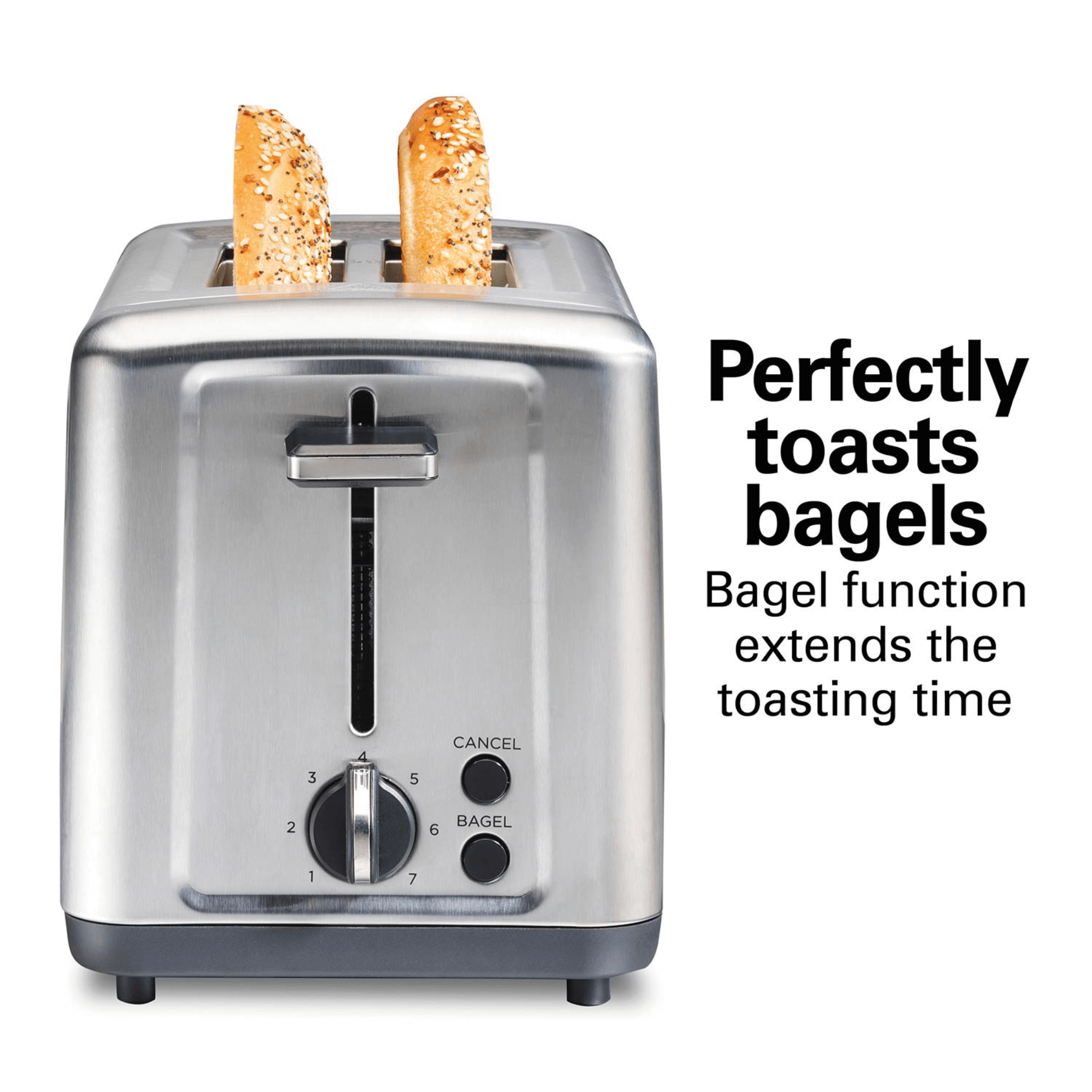 Hamilton Beach Brushed Stainless Wide-Slot 2-Slice Toaster