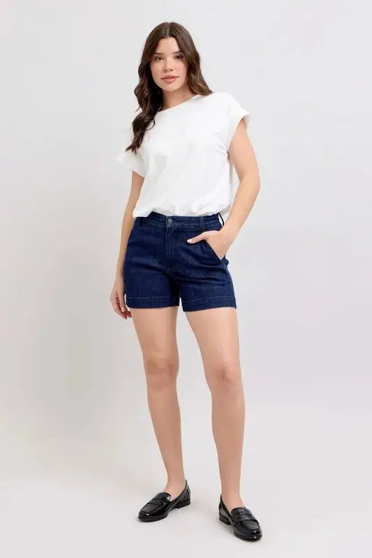 Judy Blue Jeans - Full Size High Waist Denim Shorts