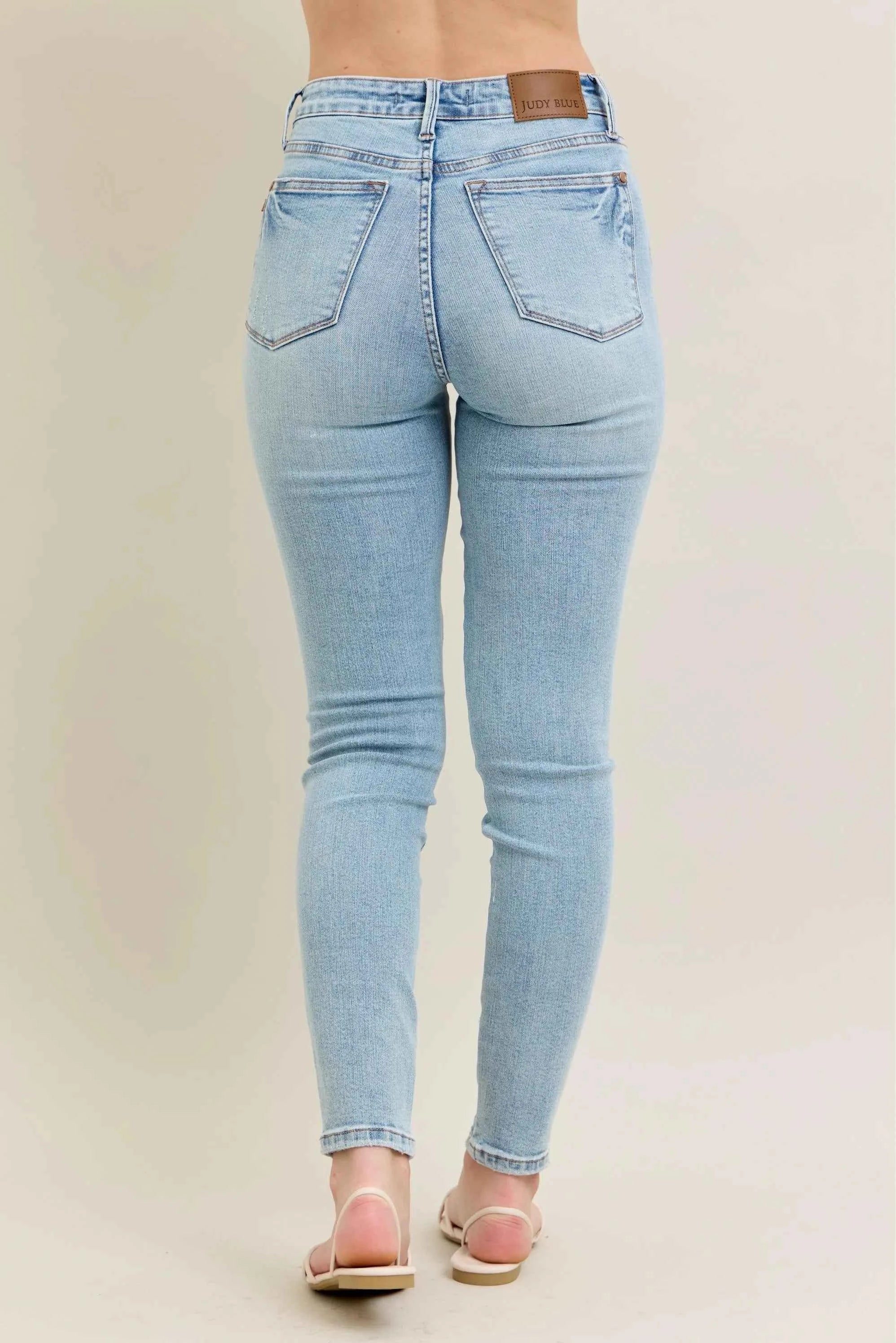 Judy Blue Full Size Mr Tummy Control Vintage Wash Skinny Women's Jeans Plus Size