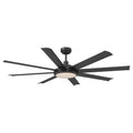 60" Industrial DC Motor Downrod Mount Ceiling Fan with Lighting and Remote Control
