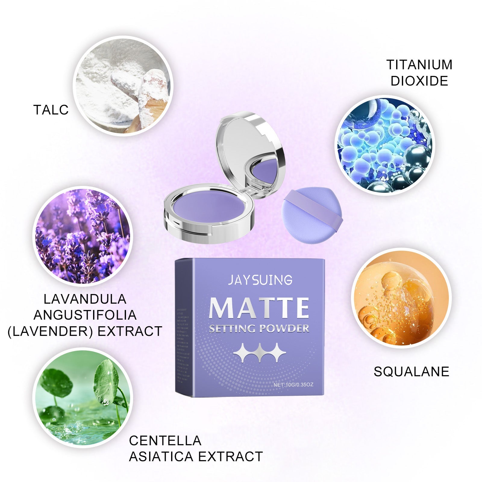 Matte Finishing Powder, Natural Lasting Concealer Oil Control Light Light And Easy To Remove Makeup Finishing Powder