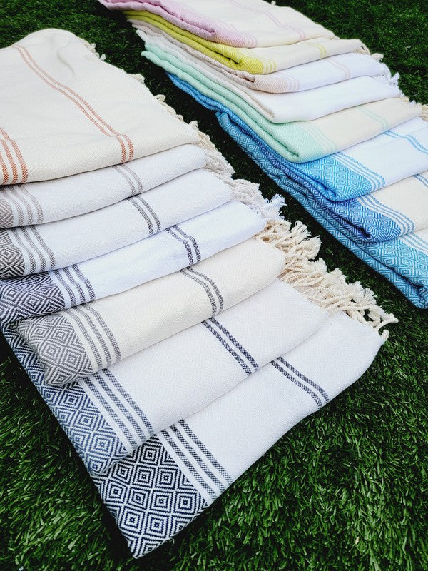 Bath / Beach Turkish Towels-Easy Carry Quick Dry T