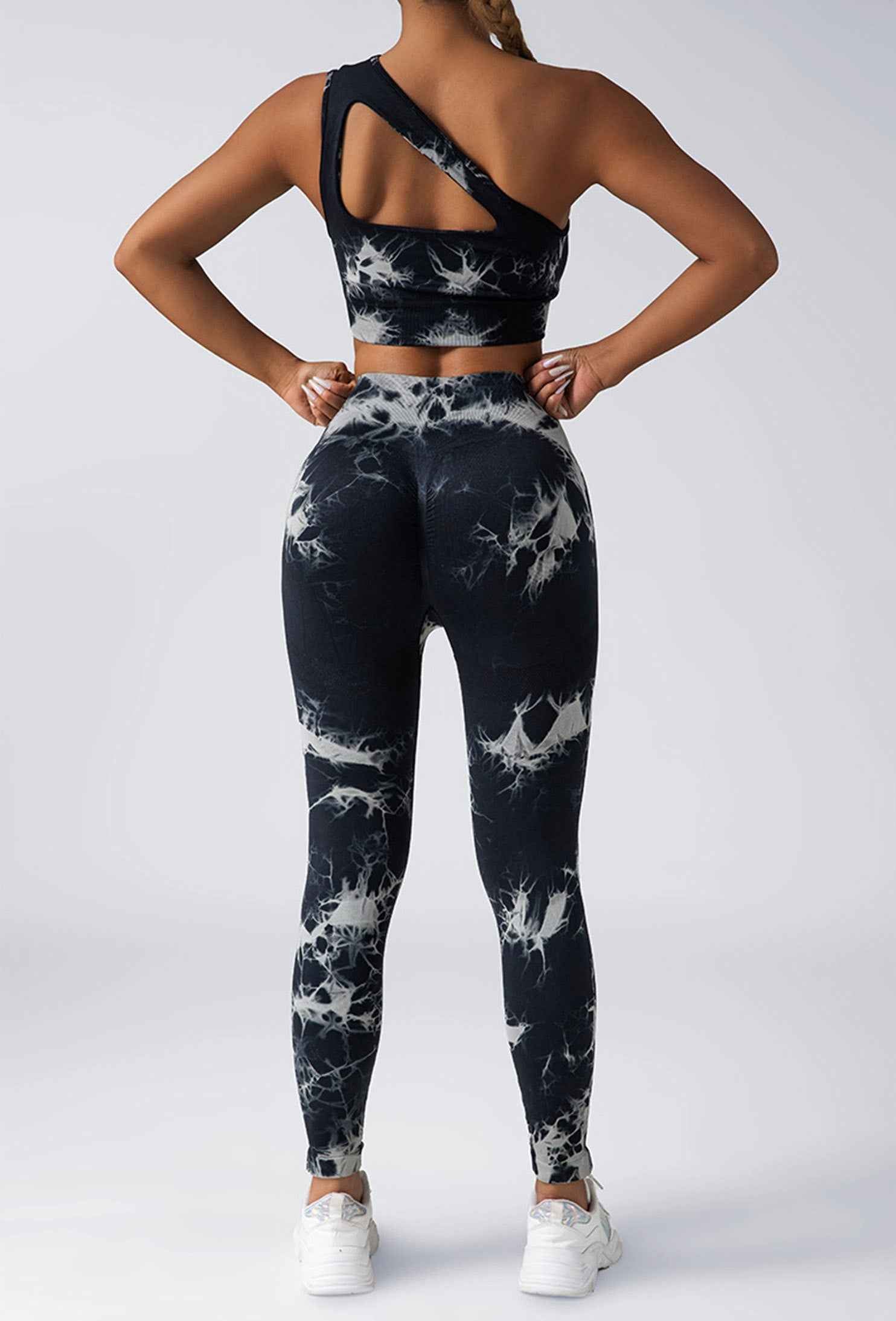 Women Scrunch Workout Leggings Butt Lifting High Waisted Yoga Pants - Seamless Tie Dye Booty Gym Tights