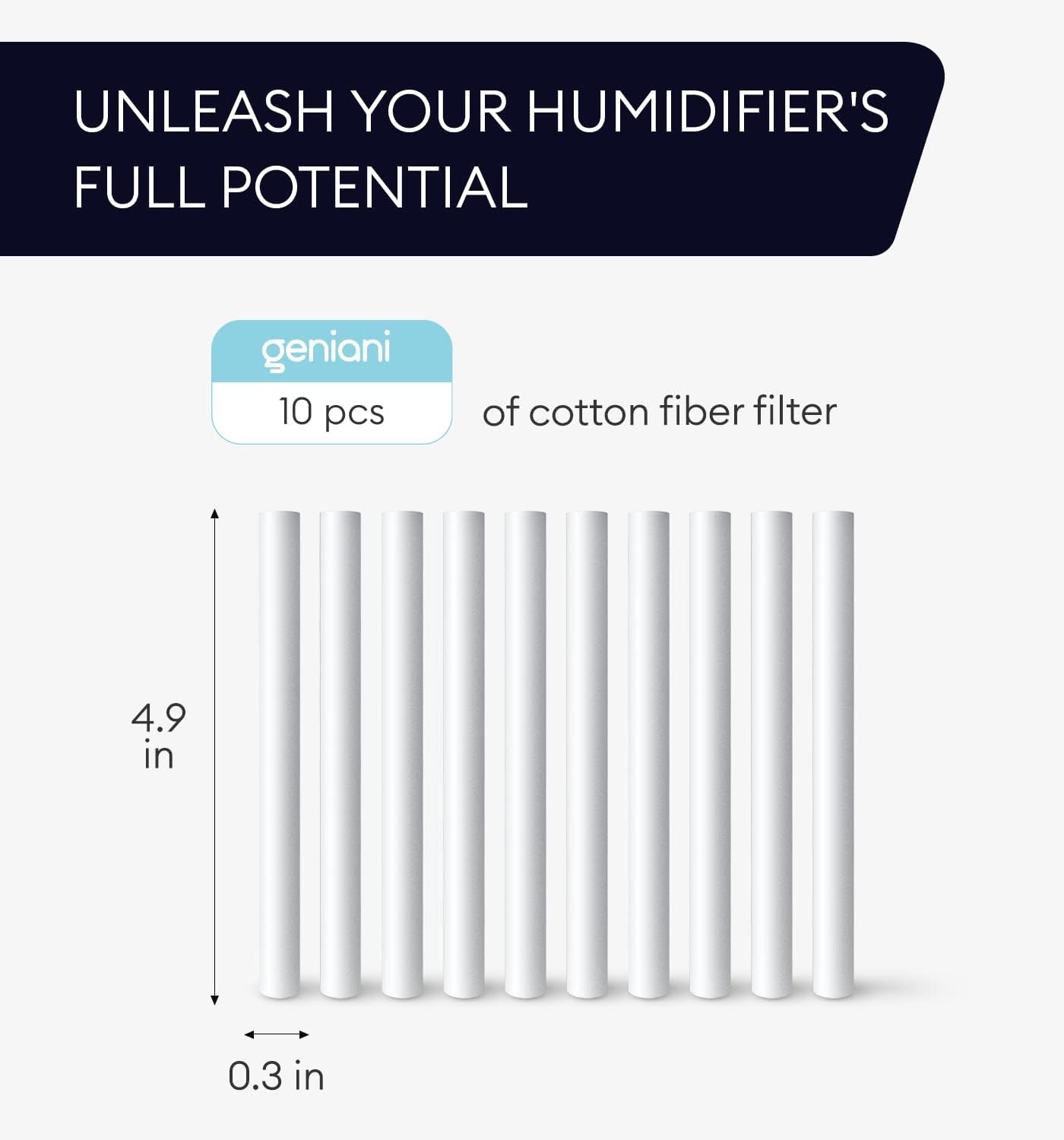 Humidifier Replacement Cotton Sticks (10 pcs.)