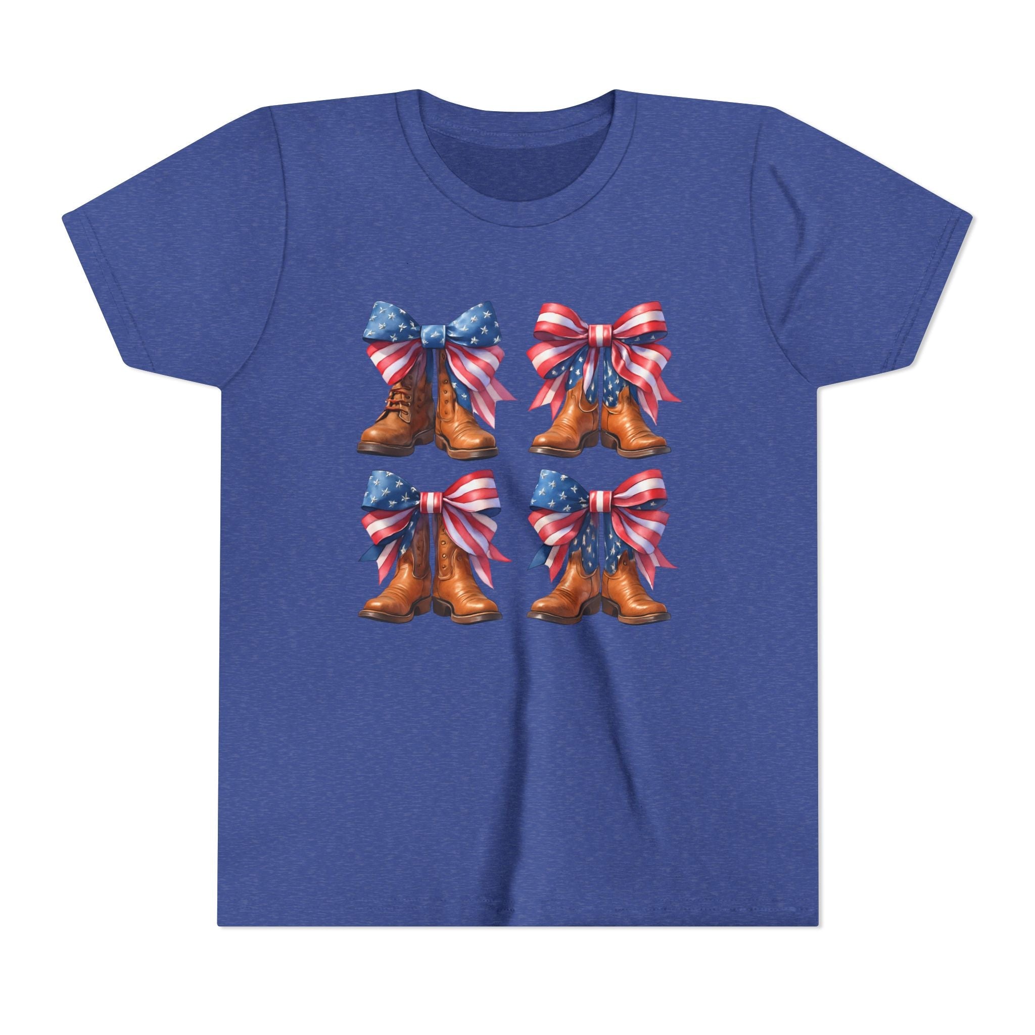 Patriotic Youth Tee, Youth Short Sleeve Shirt, 4th of July Shirt, Americana T-Shirt, Cute Kids Top for Independence Day