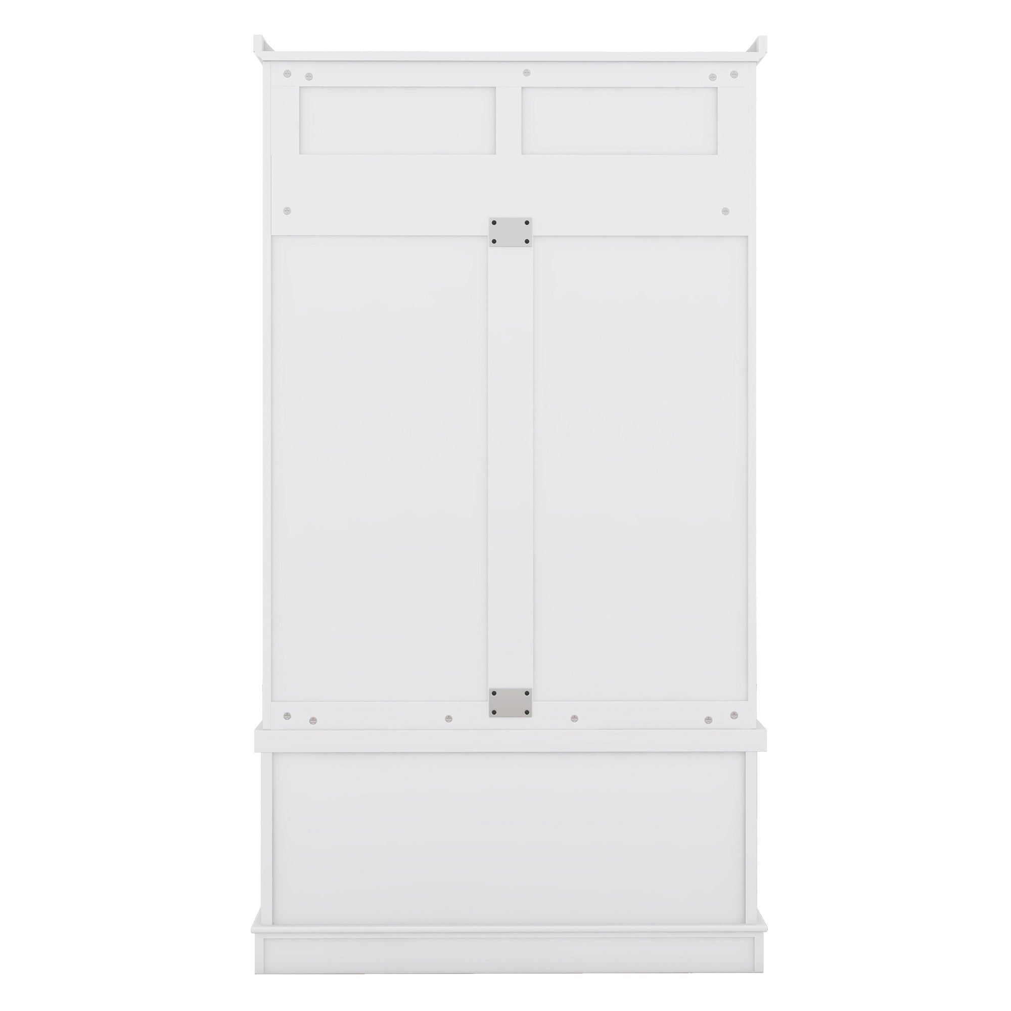 Hall Tree with Storage Shoe Bench for Entryway and Hallway 4-in-1 Design Coat Racks with 4 Hooks for Living Room White
