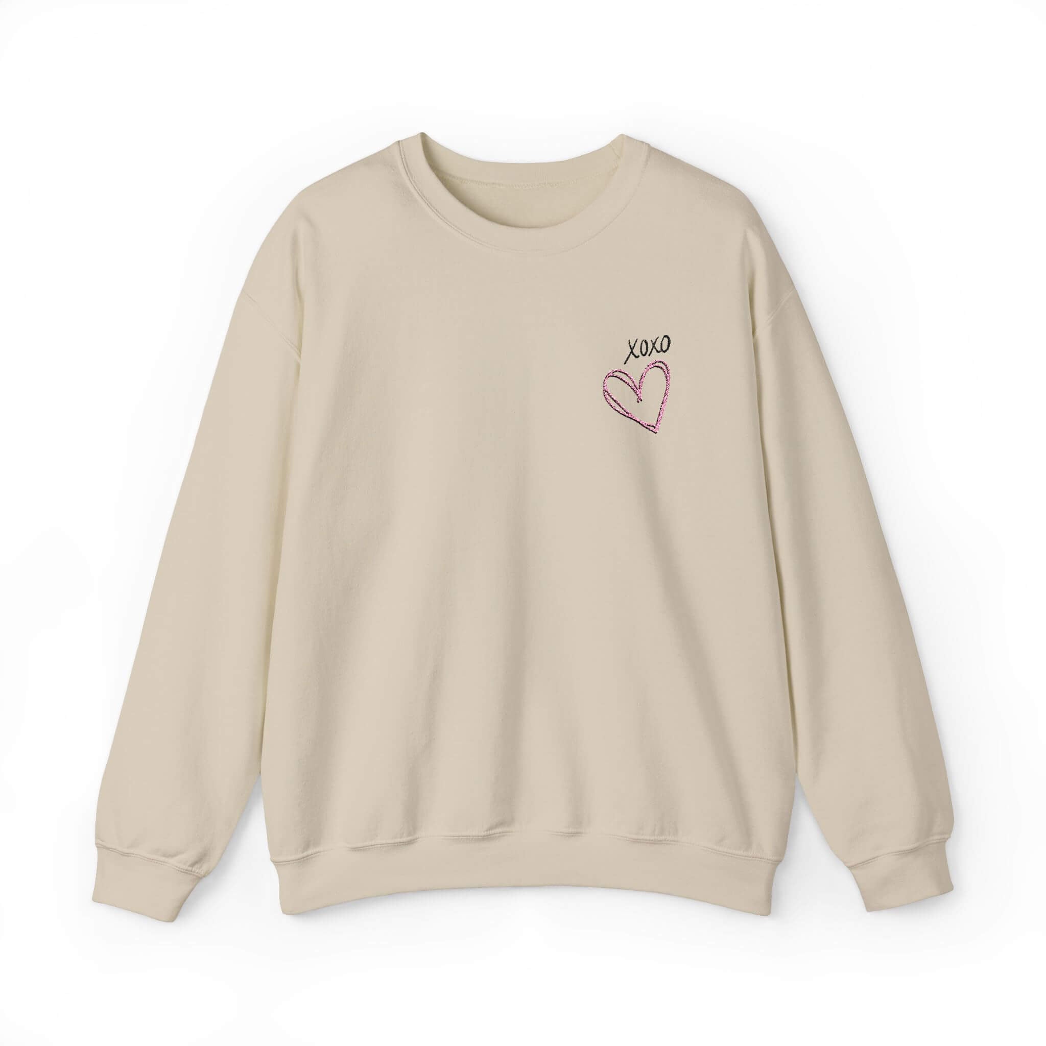 Heart Adult Sweatshirt Women's Top - Cozy and Stylish Embroidered Sweatshirt for Every Adult