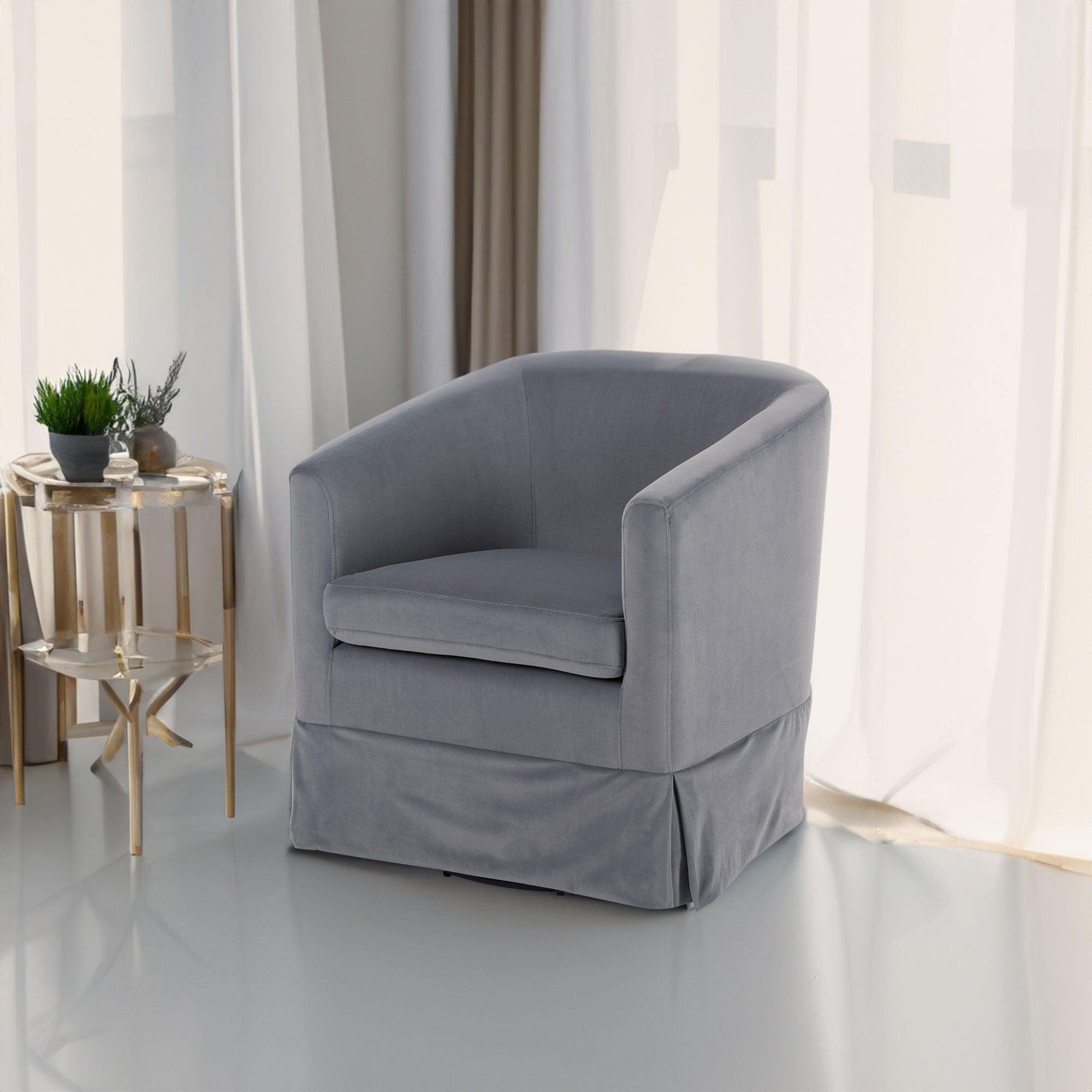27.36" Wide Swivel Chair Gray