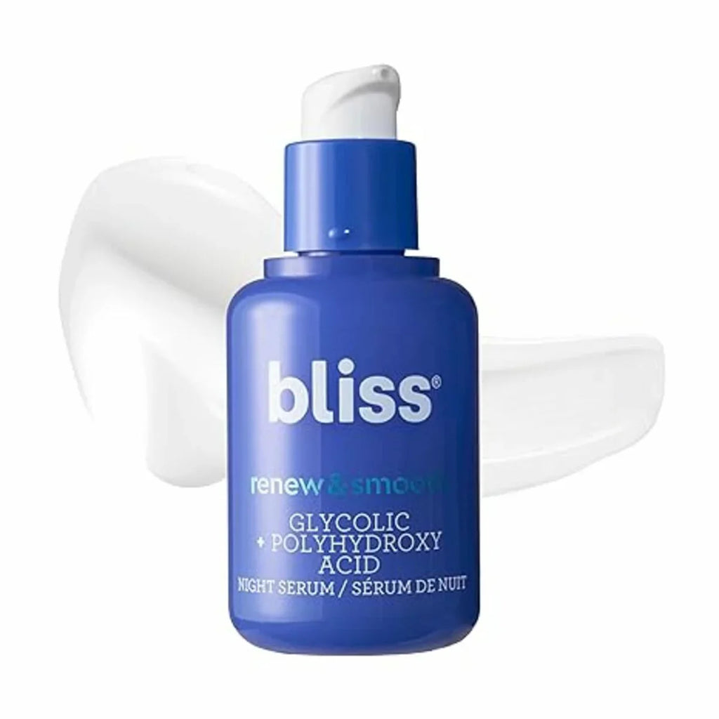 BLISS Renew & Smooth Night Glycolic Acid Facial Serum