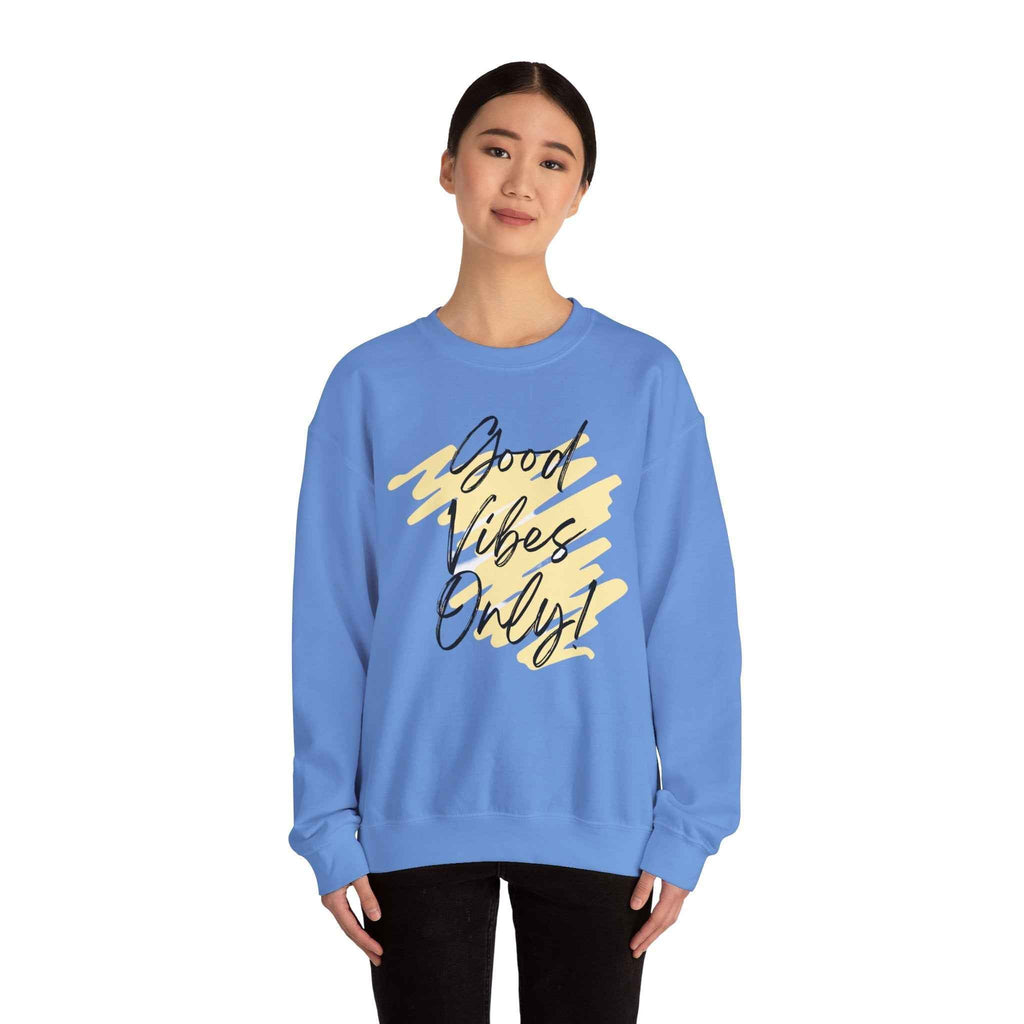 Vibes Phrase Good Vibes Crewneck Women's Top
