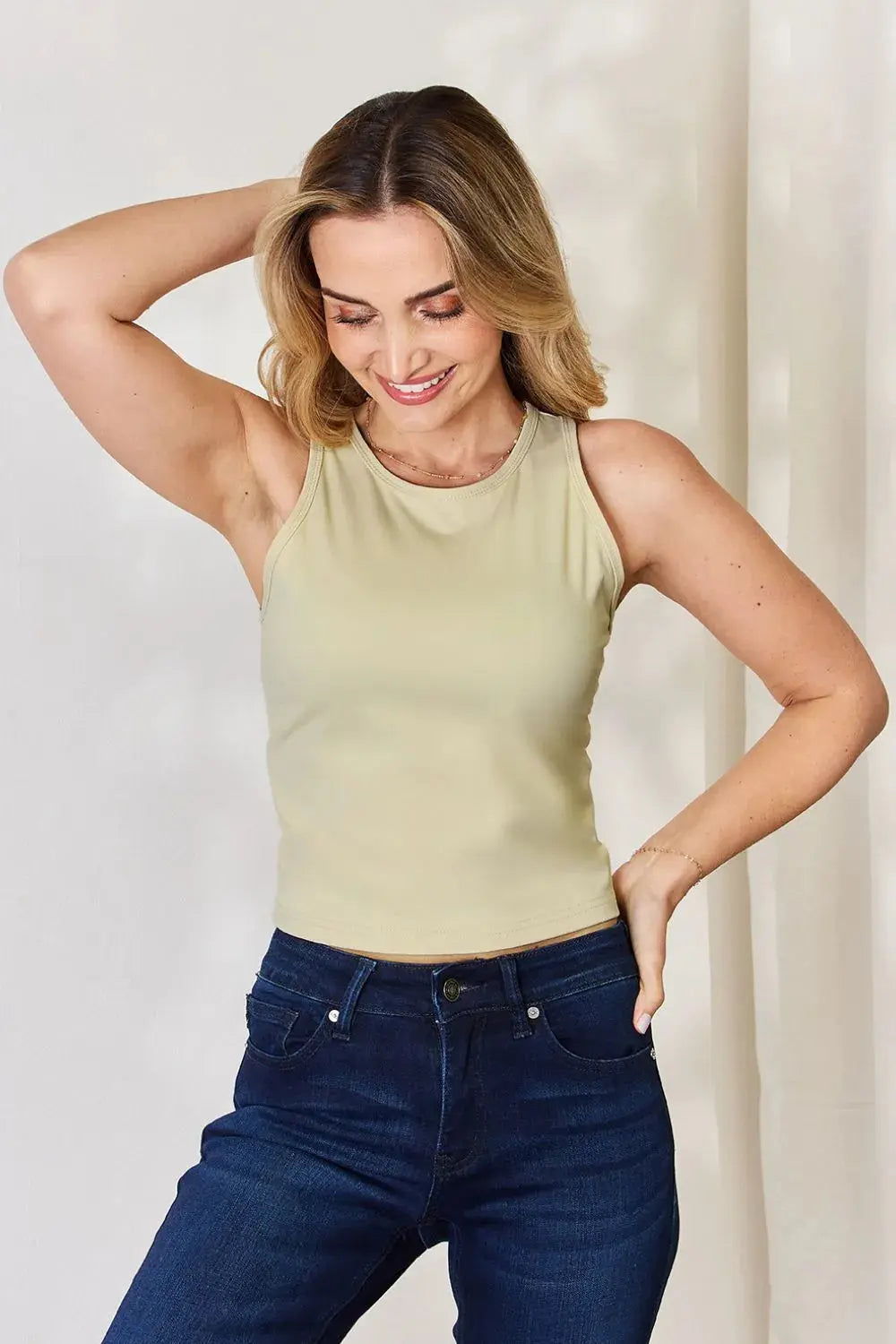 Basic Bae Full Size Round Neck Slim Fit Stretch Tank Top