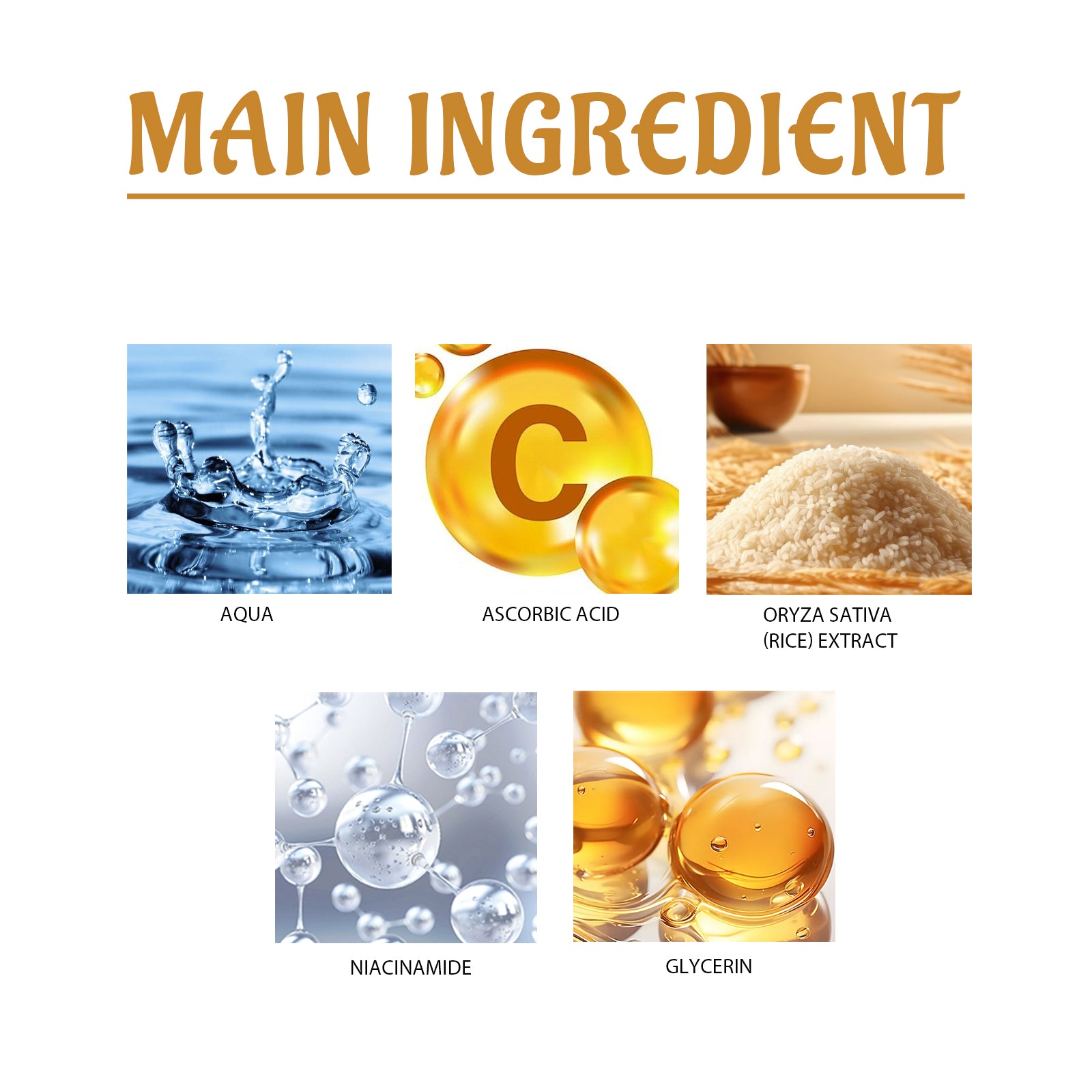 Rice White Skin Beauty Serum, Rice Moisturizing And Repairing Skin Gentle Moisturizing, Brightening And Firming Essence