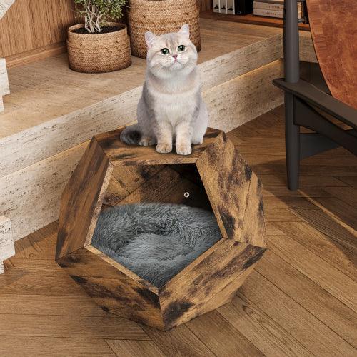25.98'' Modern Pet Furniture Cat Carrier, Sofa Side Table, Planter MDF Multifunctional Furniture, Burmese Sumac
