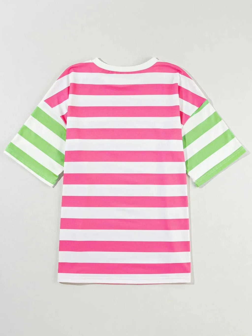 Striped Short Sleeve Oversized Womens T Shirt