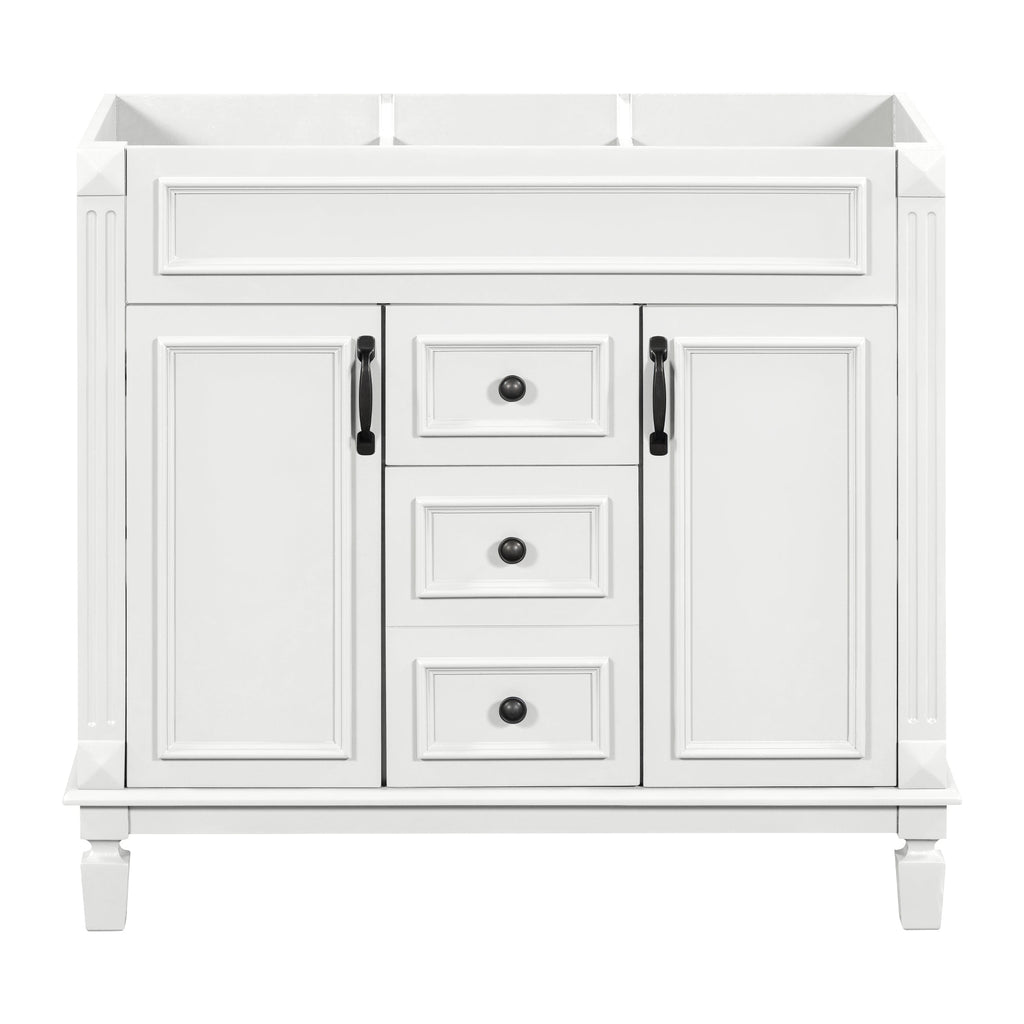 36'' Bathroom Vanity without Top Sink Cabinet only Modern Bathroom Storage Cabinet with 2 Soft Closing Doors and 2 Drawers