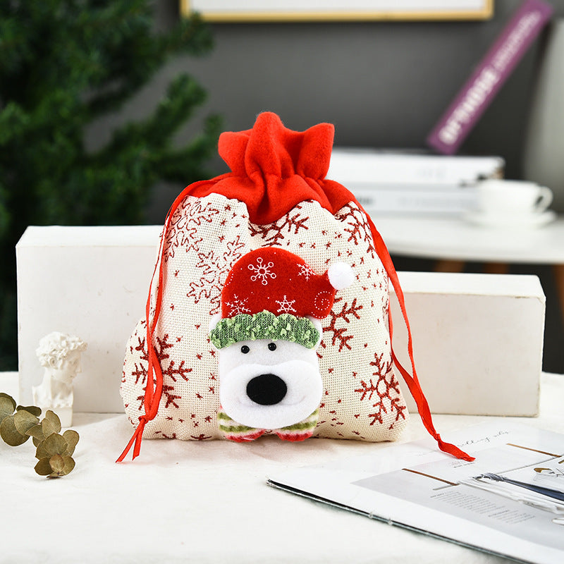 Christmas tote bag gift apple bag Christmas decoration 3D gift bag printed gift bag