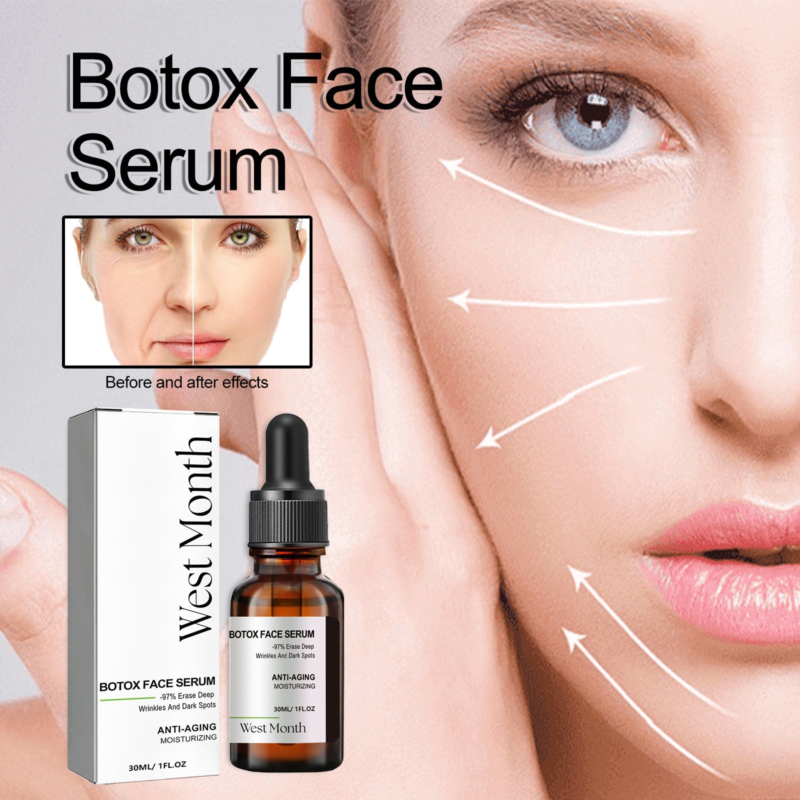 Firming And Lifting Face Serum, Lighten The Lines, Moisturize And Firm Skin Anti-Aging Essence