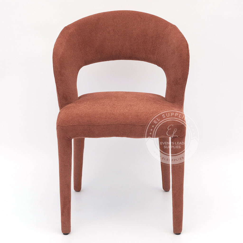HADEEL Bright Mahogany Accent Chair