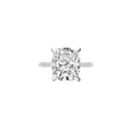 6.0ct Cuhsion Cut Moissanite Lab Diamond Accented Engagement Ring