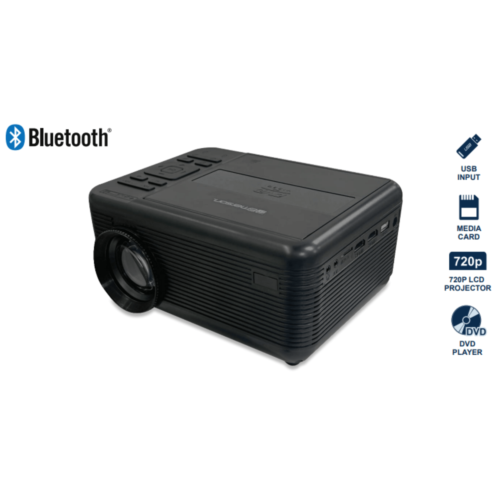Emerson 150" Home Theater LCD Projector with 720p and DVD Player
