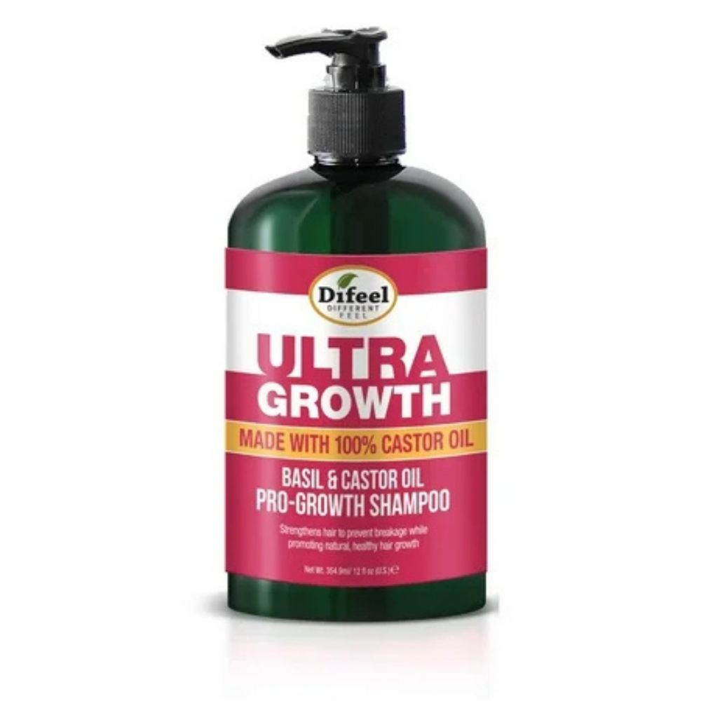 Difeel Ultra Growth Basic & Castor Oil Pro Growth Shampoo (12 oz)