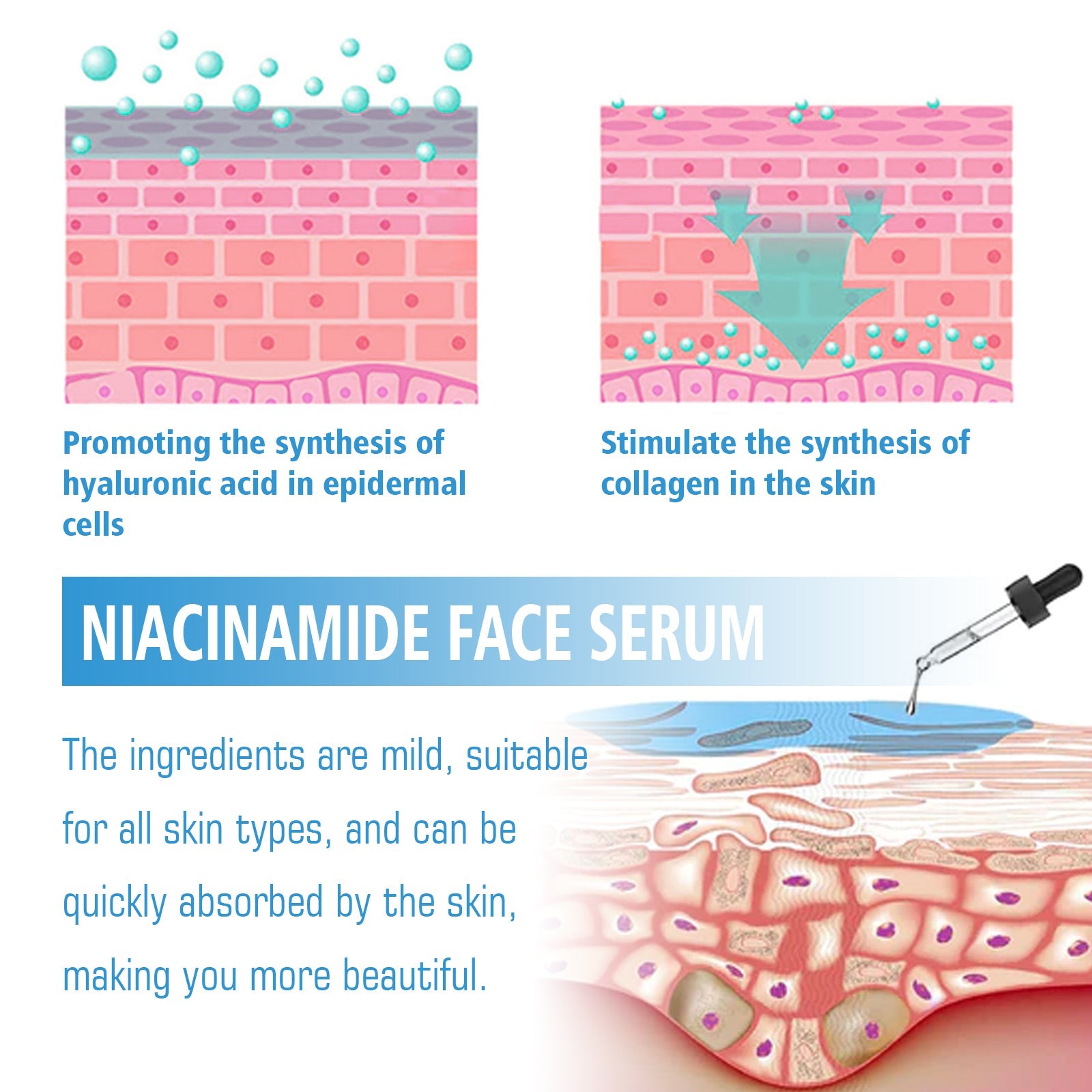 Niacinamide Facial Essence, Brightening, Firming, Hydrating And Whitening Essence