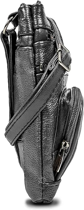 Krediz Genuine Leather Cross Body Handbag - Soft & Durable Crossbody Bags- 3 Sizes Multiple Colors