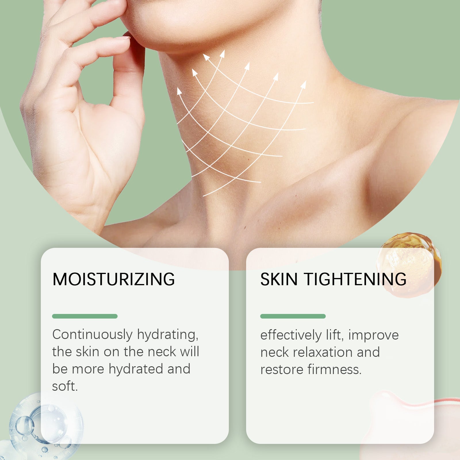 Lines Gone Neck Gel, Neck Moisturizer Improves Neck Lines And Moisturizes Skin Hydrating Gel