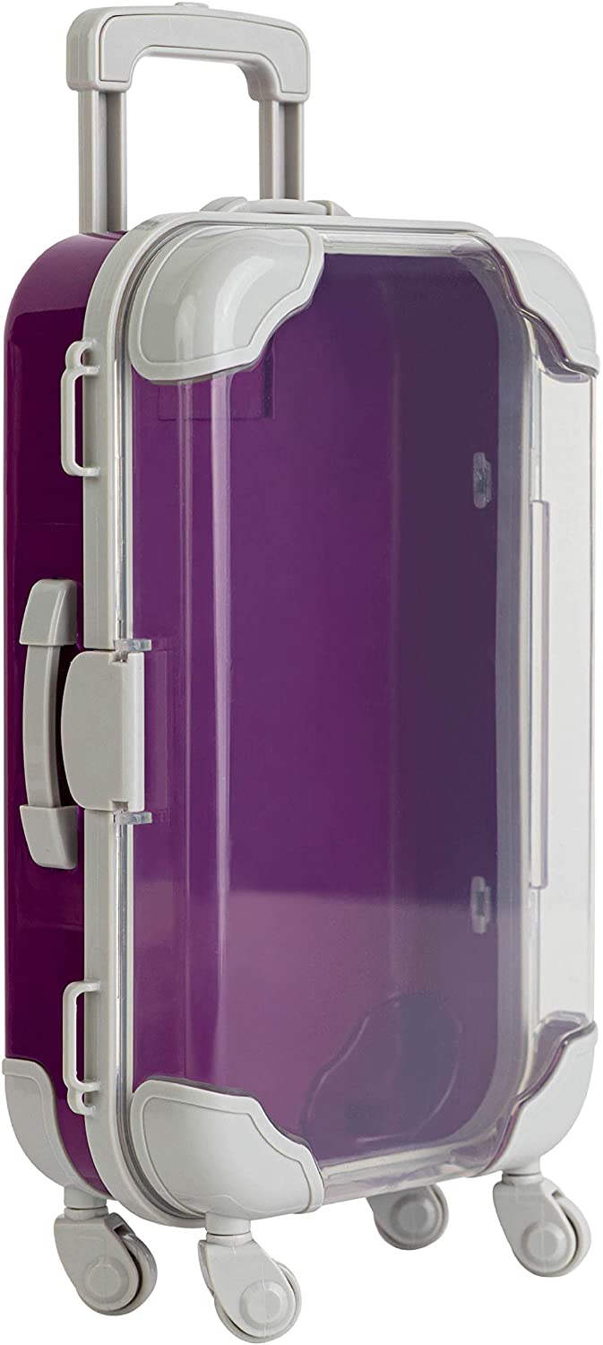 Blue Plastic Suitcase Candy Box 3 Pack 7.5"x5"x2.5"