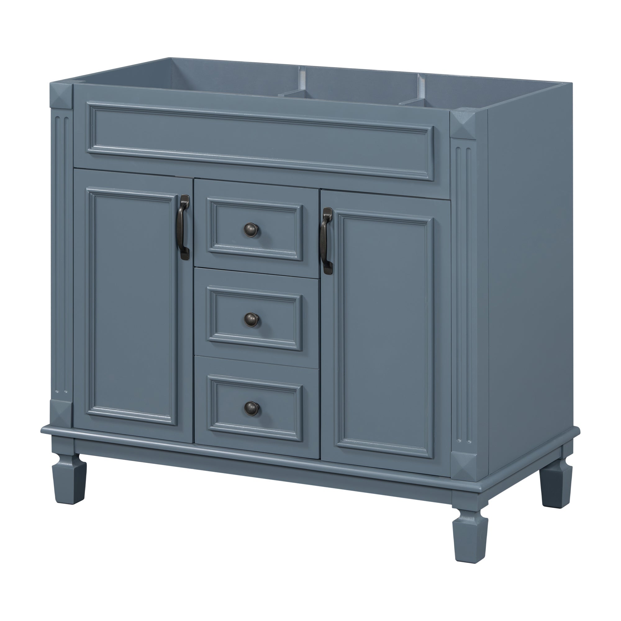 36'' Bathroom Vanity without Top Sink Cabinet only Modern Bathroom Storage Cabinet with 2 Soft Closing Doors and 2 Drawers