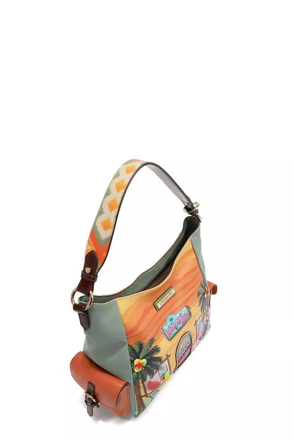 Nicole Lee Sun And Sand Hobo Handbag Pebbled Vegan Leather
