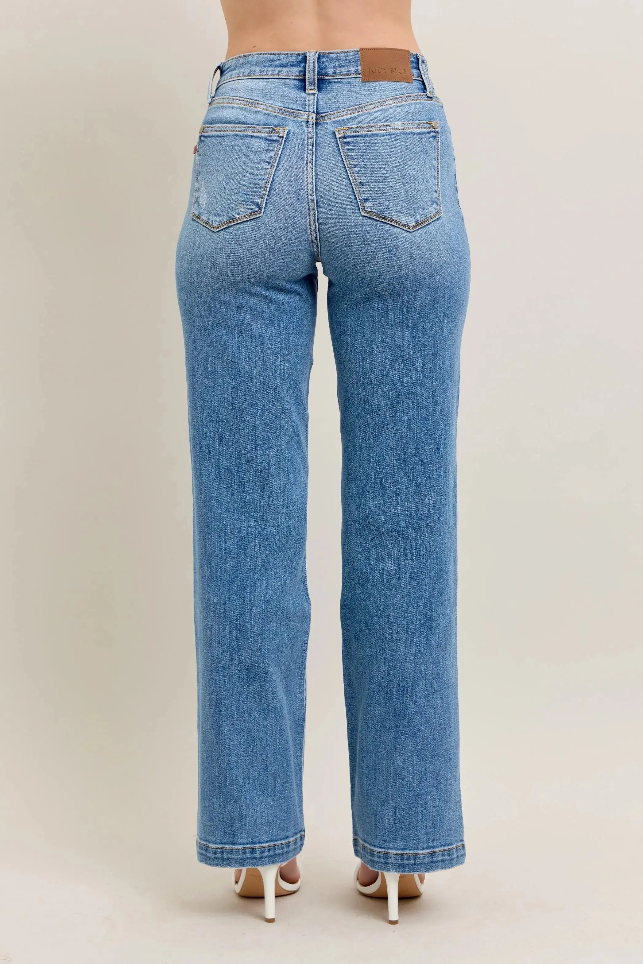 Full Size/Plus Size High Waist Straight Leg Judy Blue Jeans
