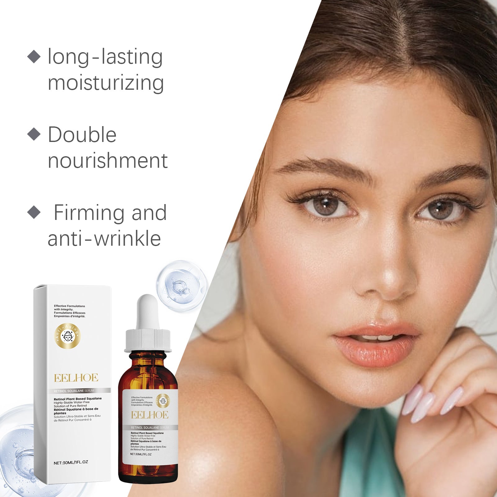 Retinol Squalane Essence Hydrates Facial Skin Hydrates Tender Skin Hydrating Skin Care Essence