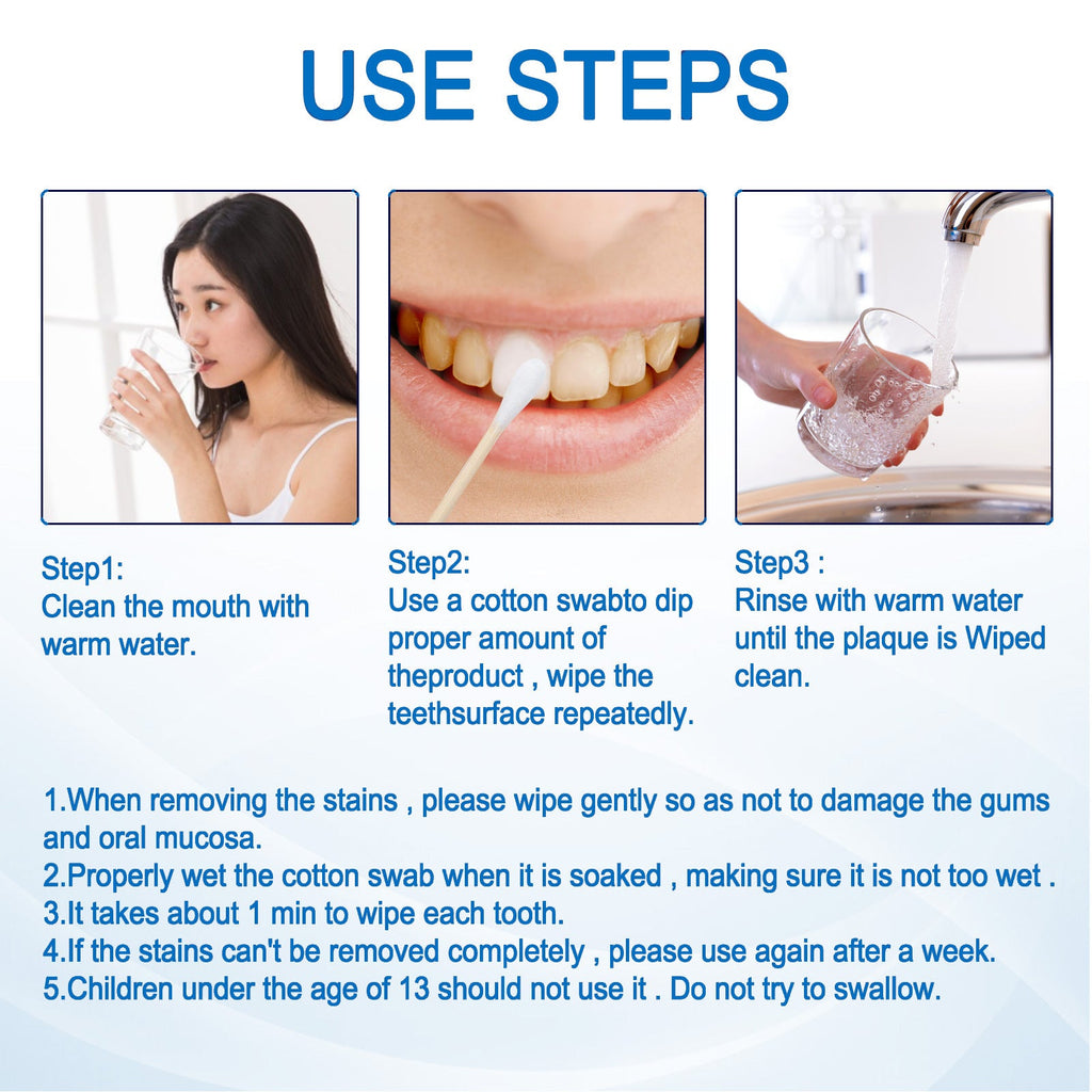 Teeth Whitening Essence, Improve Yellow Teeth Clean Teeth Stains Tartar Plaque Beautify Teeth Liquid