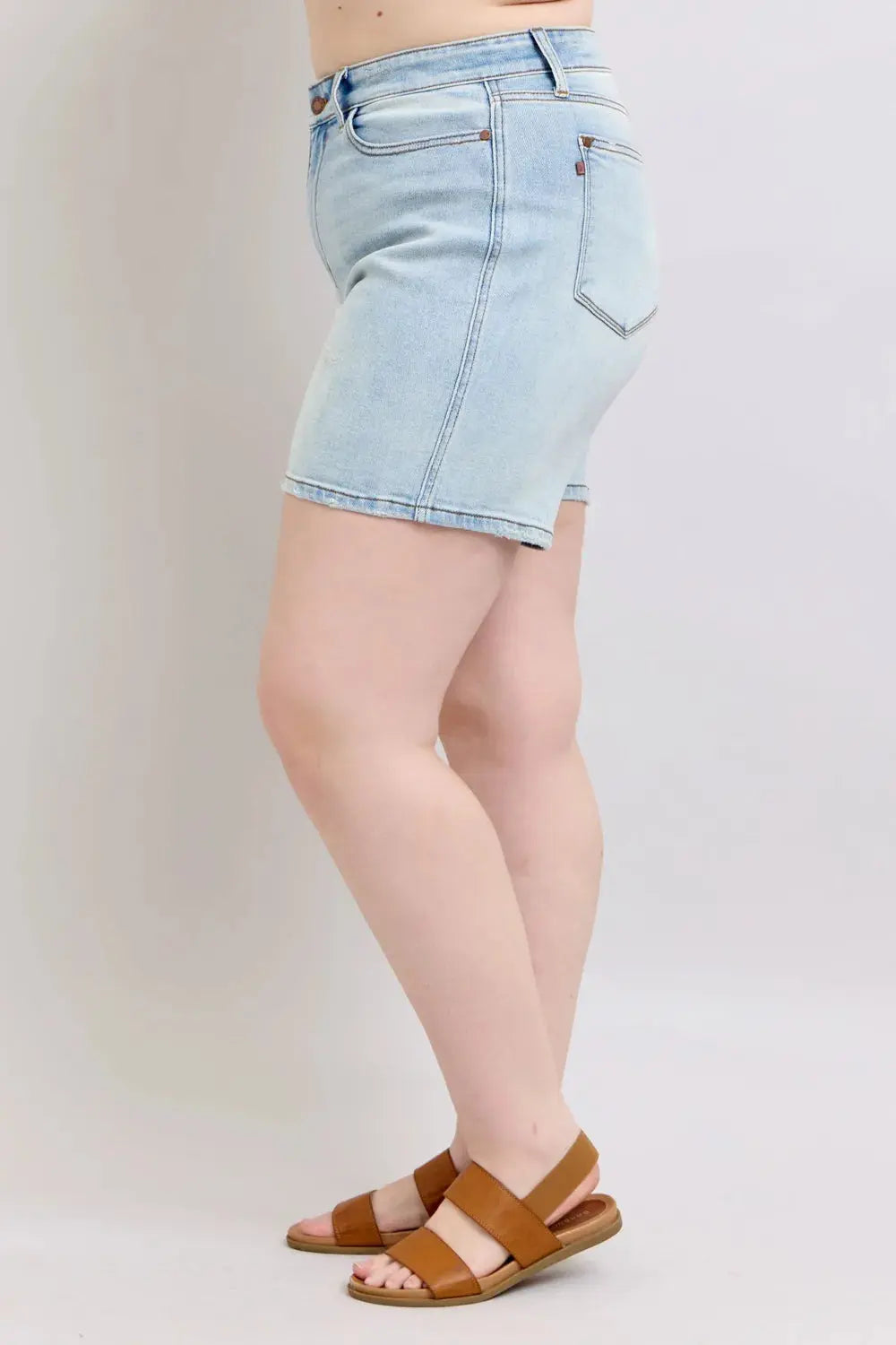 Judy Blue Jeans Plus Size 2 Button Denim Shorts with Pockets